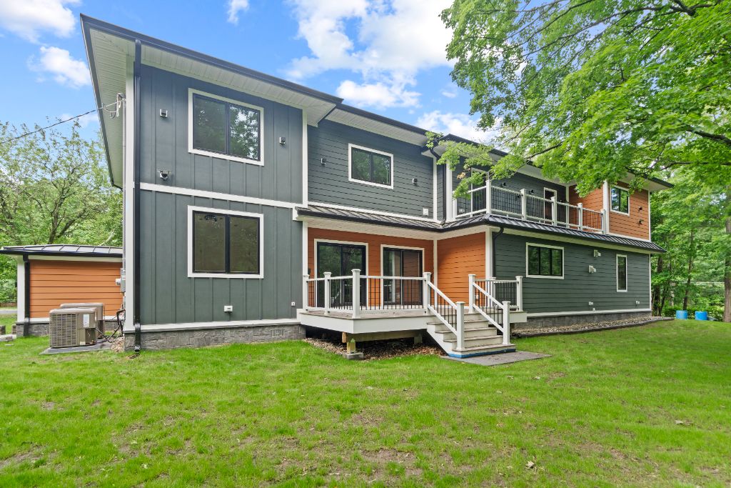 Riverview Terrace Residence, Rear elevation · covered porch