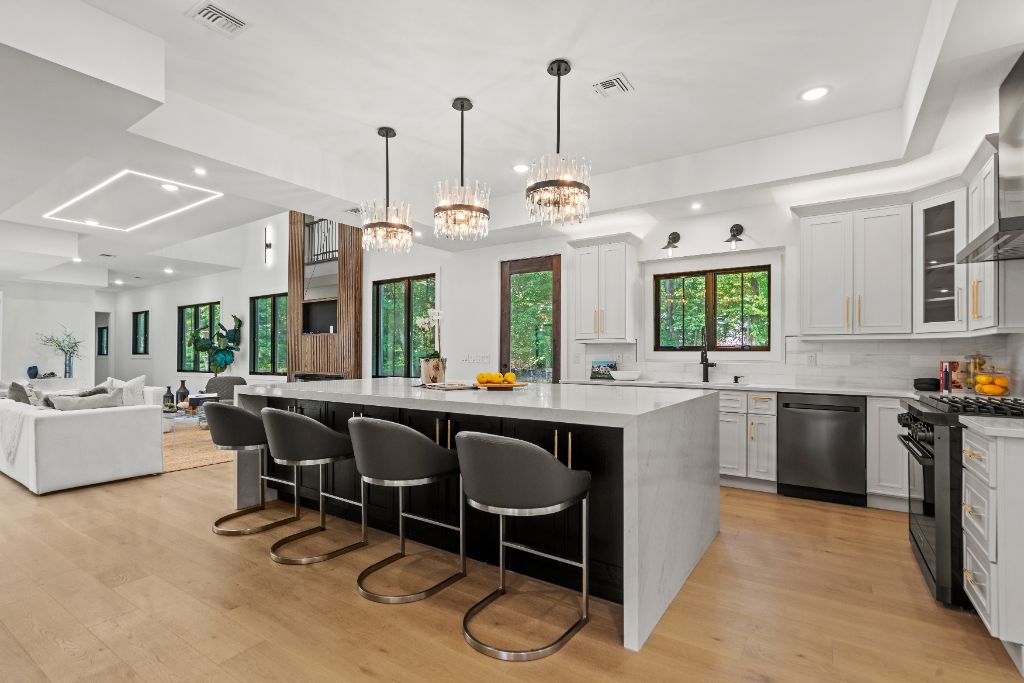 Brook Road Residence, Chef's kitchen · island